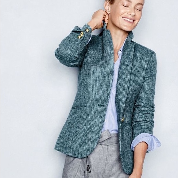 Blazer Campbell J.Crew Velours Côtelé Bleu Marine Taille 4 - Occasion Très Bon état